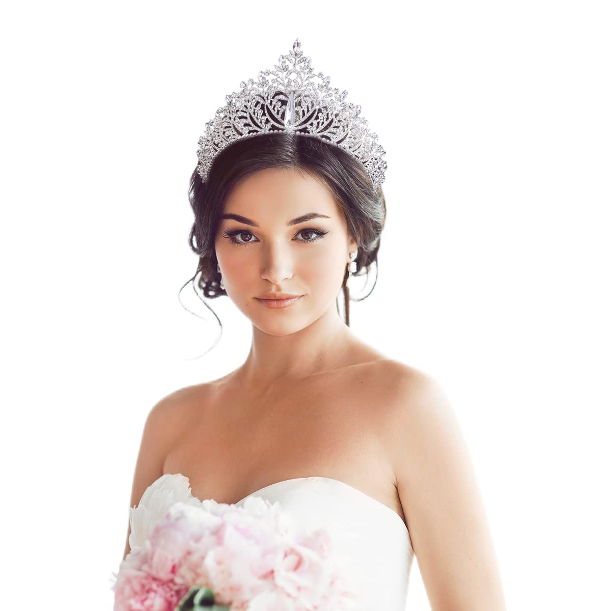 PALAY Women's Crown Tiara Crown Crystal Princess Crown Tiara Parties Crown for Ladies Girls Bride Hair Accessories Tiara Maternity Photoshoot For Girls PALAY Women's Crown Tiara Crown Crystal Princess Crown Tiara Parties Crown for Ladies Girls Bride Hair Accessories Tiara Maternity Photoshoot For Girls